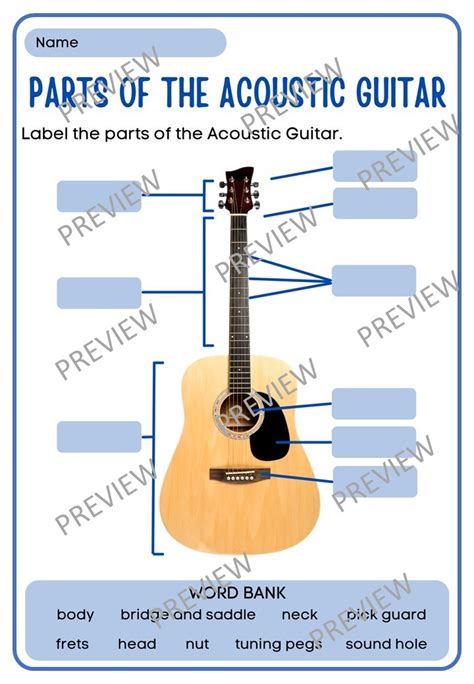 Parts Of The Guitar And More Powerpoints Handouts And 17 Worksheets