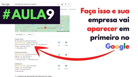 Aula 9 Como Aparecer Em Primeiro Lugar No Google YouTube