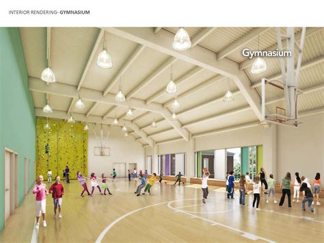 The new gym will be twice as large, letting different age groups engage