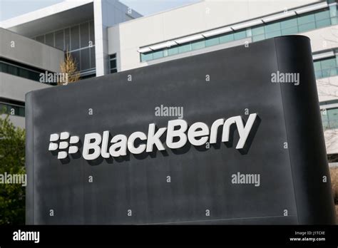 A Logo Sign Outside Of The Headquarters Of BlackBerry Limited In