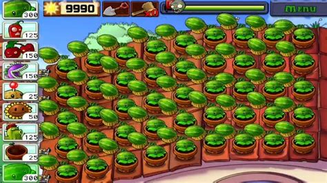 Plants Vs Zombies Survival Roof 5 Flags Completed All Plants Vs All