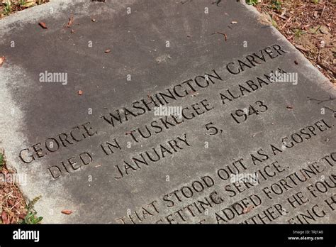 George Washington Carver grave at Tuskegee Institute in Alabama Stock ...