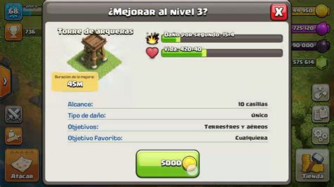 Mejorando al máximo torre de arqueras clash ofclans YouTube