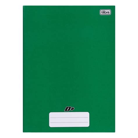 Caderno Capa Dura Brochura Verde Tilibra D Mm X Mm Folhas