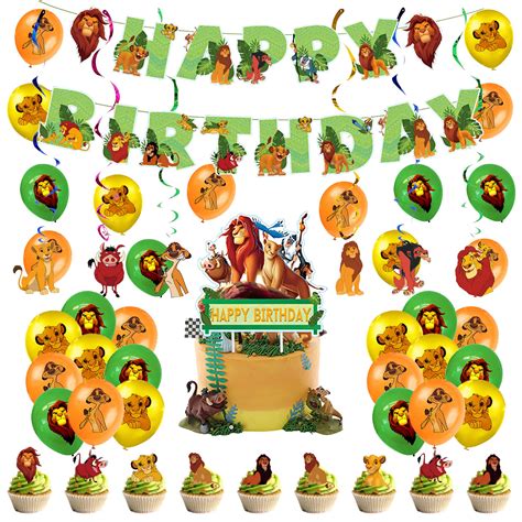 Buy Party Supplies Lion King Cake Topper Lion King Birthday Decorations ...