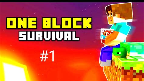 My New One Block Survival Searies Part 1minecraft One Block Youtube