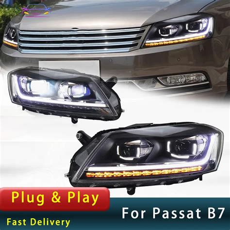 Car Head Lamp For Vw Passat Eu B Led Projector Drl Steamer