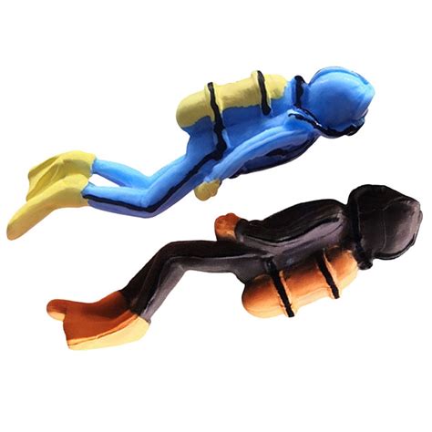 2pcs Diver Figurines Playset Swimmers Figurines Diver People Underwater