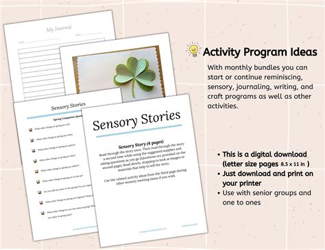 March Activity Bundle For Senior Activities Reminiscing Sensory