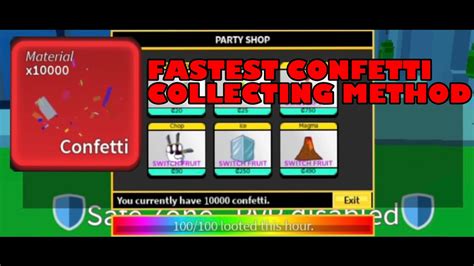 Best And Fastest Way To Get Confetti Blox Fruits 10B Visits And 1M