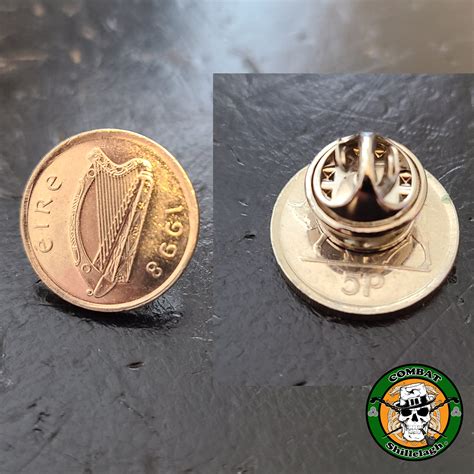 Ireland P Coin Pin Combat Shillelagh