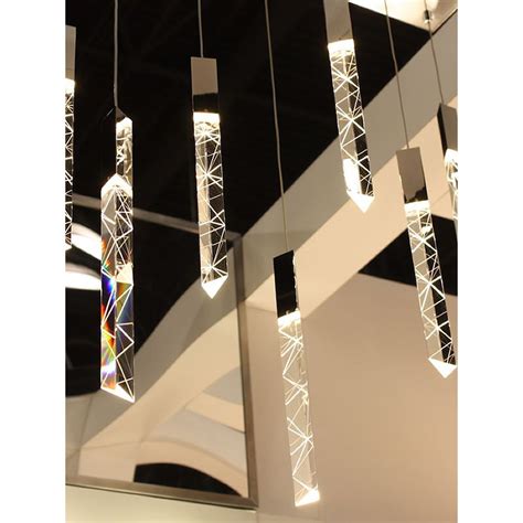 Jual Modern Loft Led Chandelier K Crystal Chrome Duplex Stair