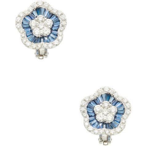 Arthur Marder Fine Jewelry Women S K White Gold Blue Sapphire Earrings