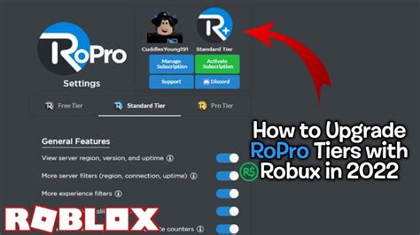 How To Upgrade Ropro Tiers With Robux Youtube