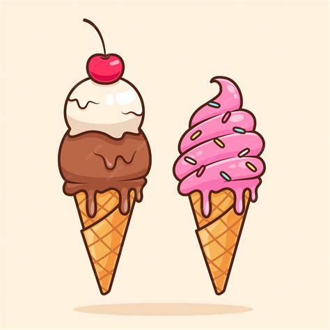 Melting Ice Cream Illustration