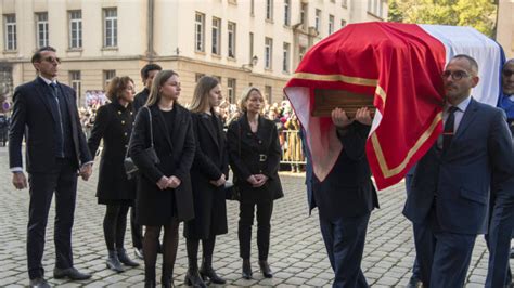 Photo Emmanuel Macron et sa femme Brigitte Obsèques de Gérard