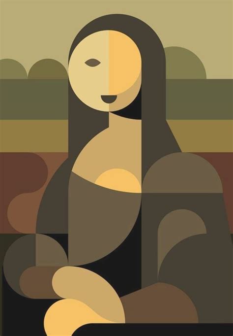 Mona Lisa Abstract Art Painting Geometric Art Modern Art