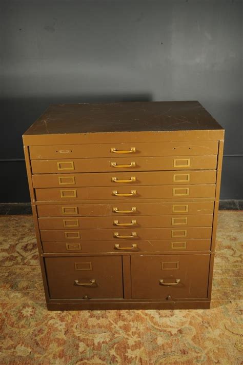 Lot - Vintage flat file cabinet