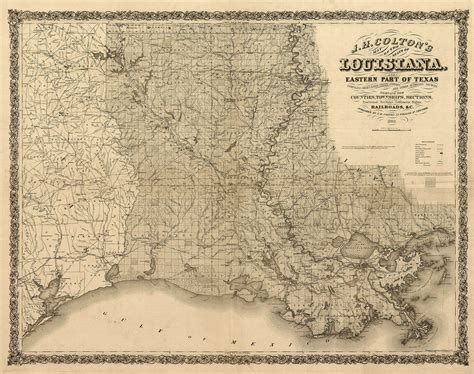 Vintage Louisiana Map Old Louisiana Map Historic Map Antique | Etsy