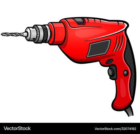 Drill Cartoon Isolated Design Royalty Free Vector Image