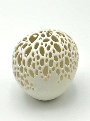 Small Vertical Oval Bubble Vase Kate Tremel Clay Bubbles Clay