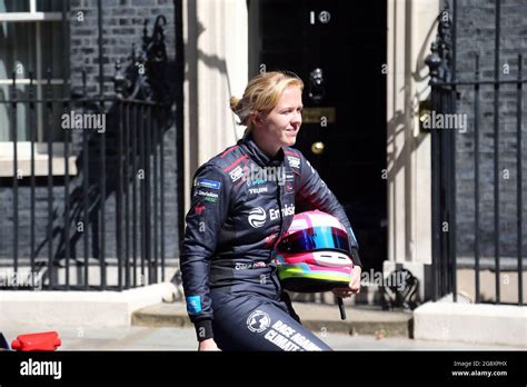 London, England, UK. 23rd July, 2021. Formula E Racing car in Downing Street. Envision racing ...