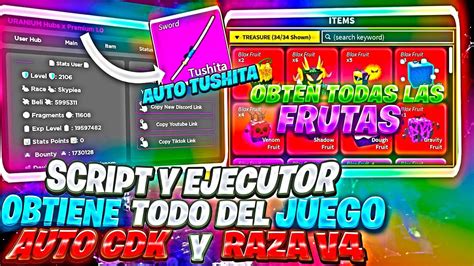 El Mejor Script Para Blox Fruits Para Tener Raza V Soul Guitar Auto