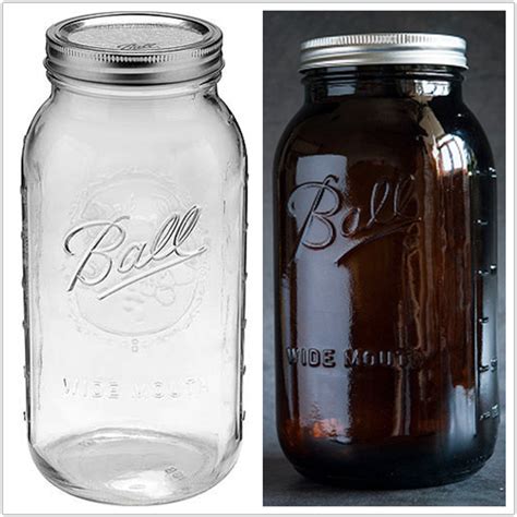 Wholesale Ball Amber Mason Jar 64oz Big Capacity Storage Jar With Matel Lid For Cook High