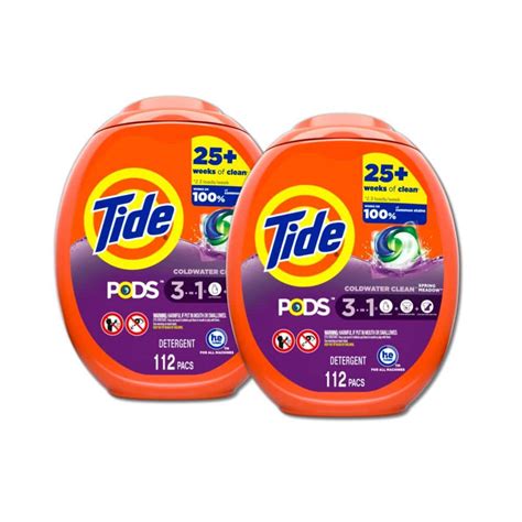 Tide Spring Meadow Scent Liquid Laundry Detergent Pods 112 Count