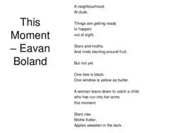 Eavan boland Poems