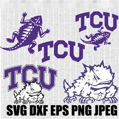 TCU Horned Frogs SVG PNG JPEG DXF Digital Cut Vector Files - Inspire Uplift