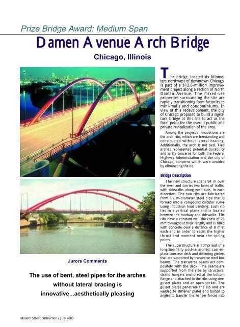 Damen Avenue Arch Bridge - Modern Steel Construction