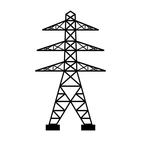 Vetor De Cone De Torre De Eletricidade Sinal De Ilustra O De Torre