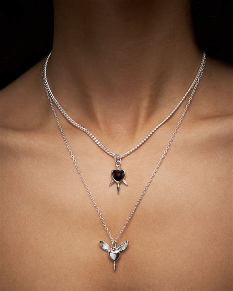 Three Of Swords Necklace Small Gothic Sterling Silver Elegance