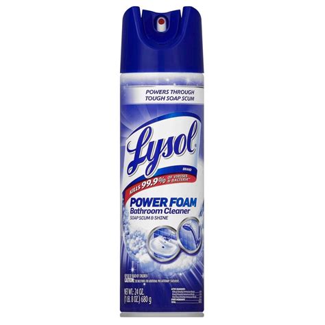 Lysol Oz Power Foam Aerosol Bathroom Cleaner The Home