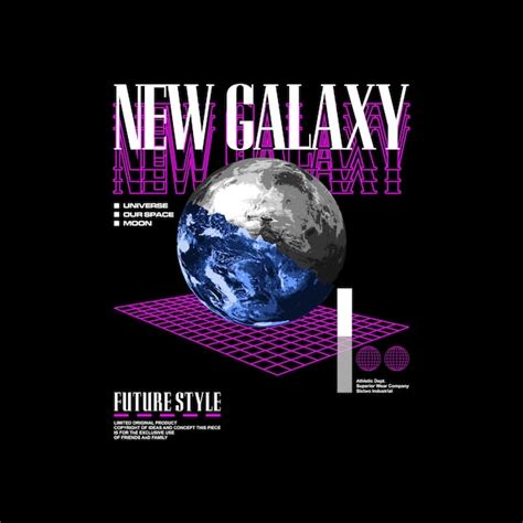 Premium Vector New Galaxy Street Style Vintage Fashion