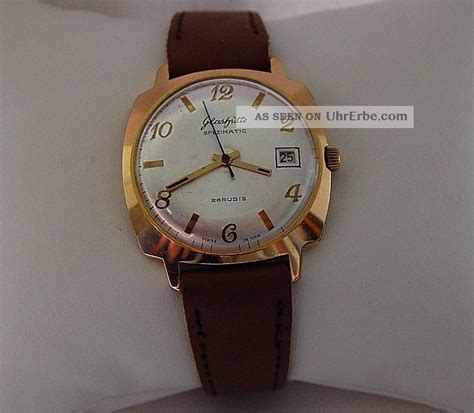 Gub Glashütte Spezimatic Kal 75 Datum Hau 36mm Ddr Herrenarmbanduhr Gdr