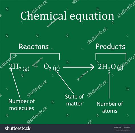 Chemical Equation Components What Chemical Equation Stock Vector Royalty Free 2234779647