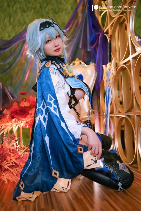 Arty Huang Arty亚缇 cosplay Eula Genshin Impact 87 photos Cosplaytele