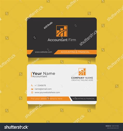 Business Cards Financial Accounting Audit Tax Stock Vector Royalty