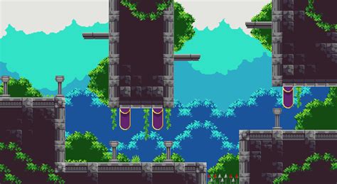 Magic Cliffs Pixel Art Environment D Nature Unity Asset Off