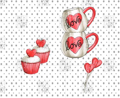 Love Clipart Valentines Day PNG Clip Art Digital Download - Etsy