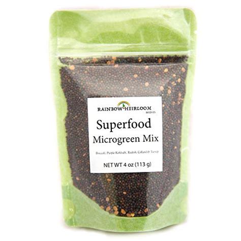 Heirloom Sprouting Microgreen Seed Variety Pack Contains Waltham