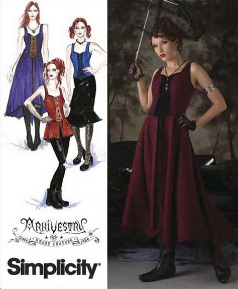 Misses Arkivestry Coll Goth Dress Overdress Corset Costume Sew Pattern