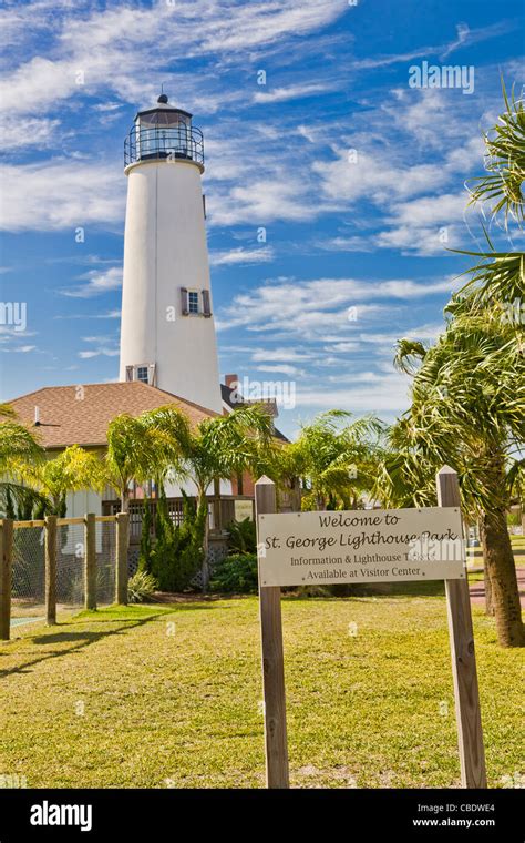 St George Island Lighthouse St George Island Florida Stock Photo Alamy