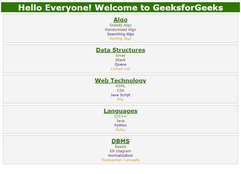 Displaying Xml Using Css Geeksforgeeks