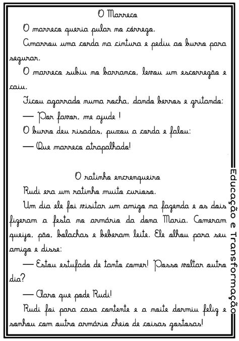 Caderno De Leitura Textos Letra Cursiva Artofit