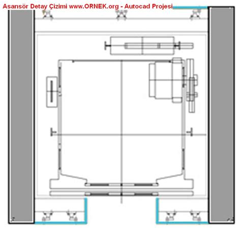 Asansör Detay Çizimi dwg projesi Autocad Projeler