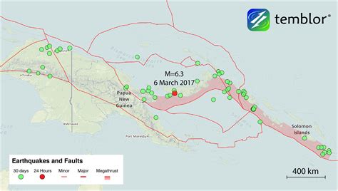 Papua New Guinea Earthquake Map