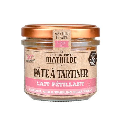 Pate à tartiner Lait Noisette Pétillant 100g Comptoir de Mathilde